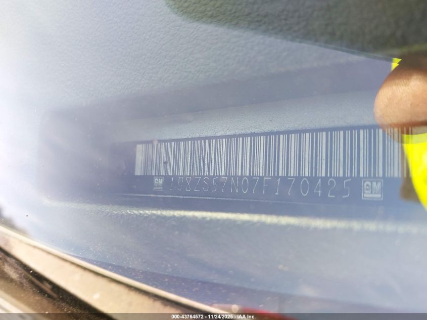 2007 Saturn Aura Xe VIN: 1G8ZS57N07F170425 Lot: 43764572