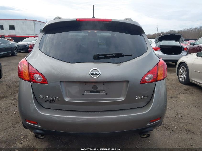 2009 Nissan Murano S VIN: JN8AZ18W39W139336 Lot: 43764598