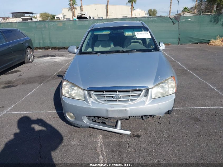 2004 Kia Spectra Ex/Lx VIN: KNAFE122745044390 Lot: 43764648