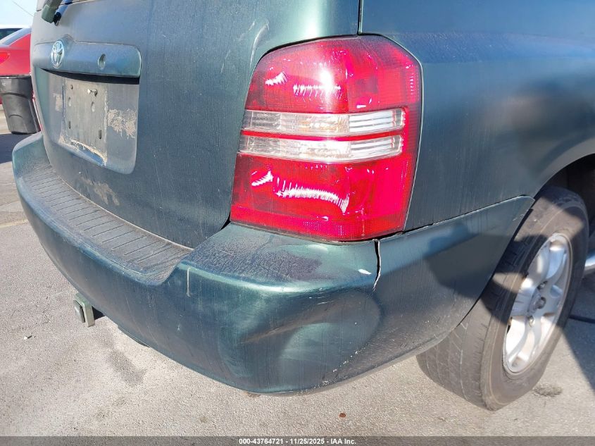 2001 Toyota Highlander V6 VIN: JTEGF21A610001151 Lot: 43764721