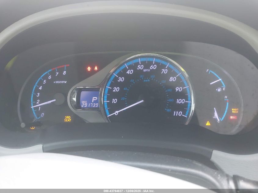 2011 Toyota Sienna Xle/Limited VIN: 5TDYK3DC4BS012512 Lot: 43764837