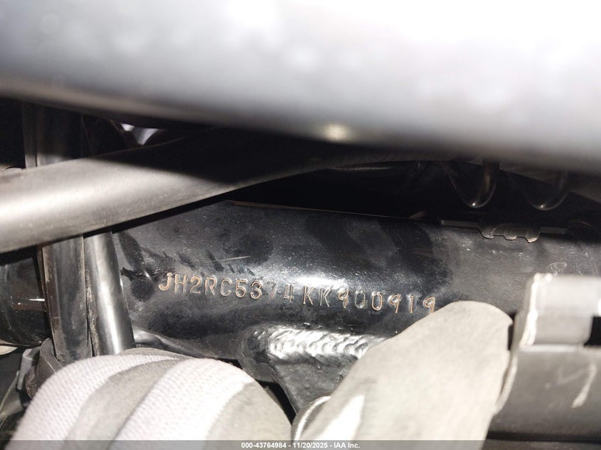 2019 Honda Vt750 C2B VIN: JH2RC5374KK900919 Lot: 43764984