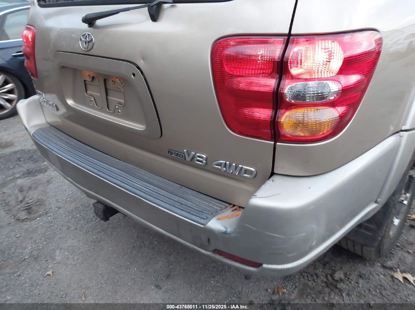 2001 Toyota Sequoia Sr5 V8 VIN: 5TDBT44A81S056521 Lot: 43765011