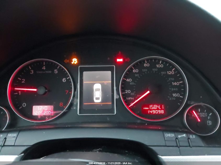 2005 Audi A4 2.0T VIN: WAUDF68EX5A522572 Lot: 43765038