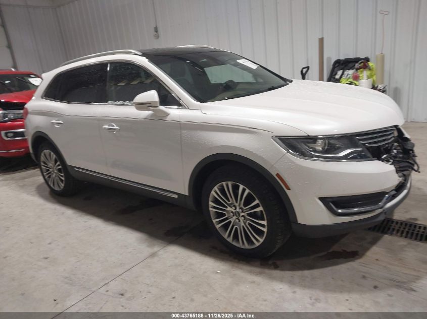 2017 Lincoln Mkx Reserve VIN: 2LMPJ8LR2HBL53676 Lot: 43765188