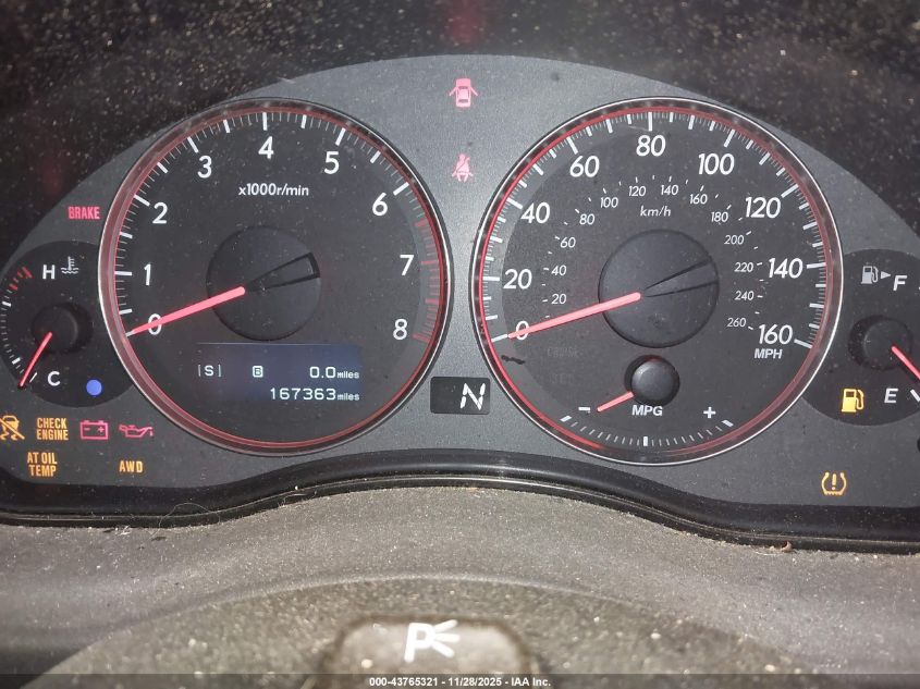 2007 Subaru Outback 2.5Xt Limited VIN: 4S4BP63C174337157 Lot: 43765321