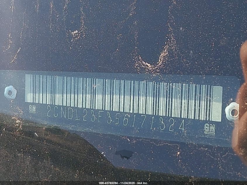 2005 Chevrolet Equinox Ls VIN: 2CNDL23F356171324 Lot: 43765394