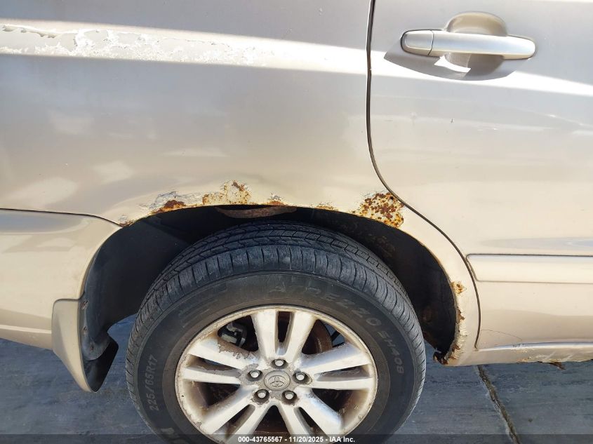 2006 Toyota Highlander Hybrid Limited V6 VIN: JTEEW21A360003843 Lot: 43765567