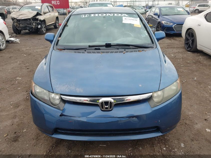 2008 Honda Civic Lx VIN: 2HGFA16598H530007 Lot: 43765636