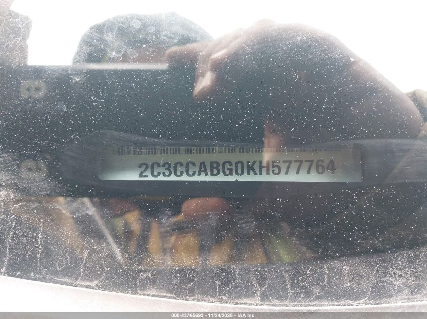 2019 Chrysler 300 300S VIN: 2C3CCABG0KH577764 Lot: 43765693