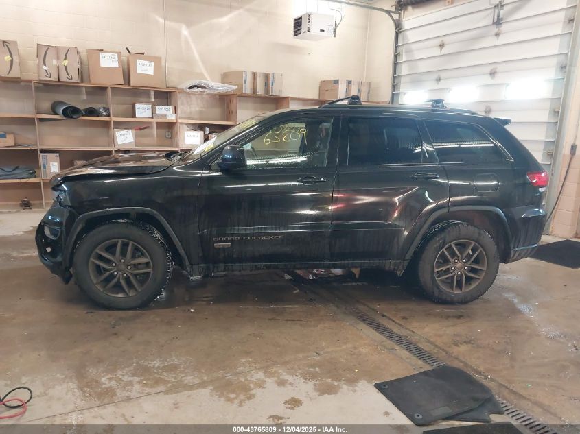 2016 Jeep Grand Cherokee 75Th Anniversary VIN: 1C4RJFAGXGC470287 Lot: 43765809