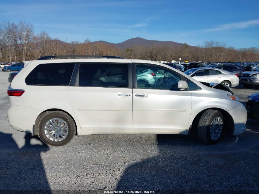 2015 Toyota Sienna Xle Premium 8 Passenger VIN: 5TDYK3DC1FS687255 Lot: 43766151