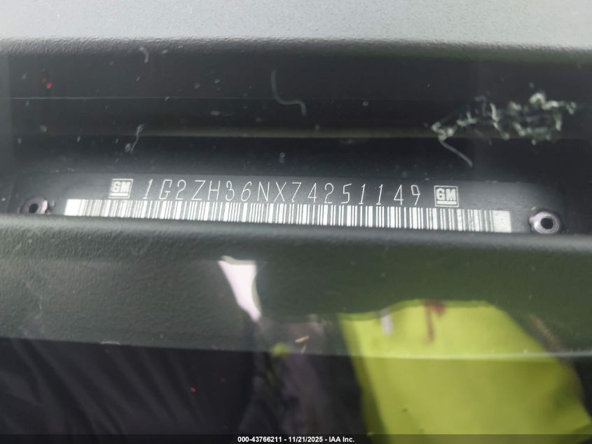 2007 Pontiac G6 Gt VIN: 1G2ZH36NX74251149 Lot: 43766211