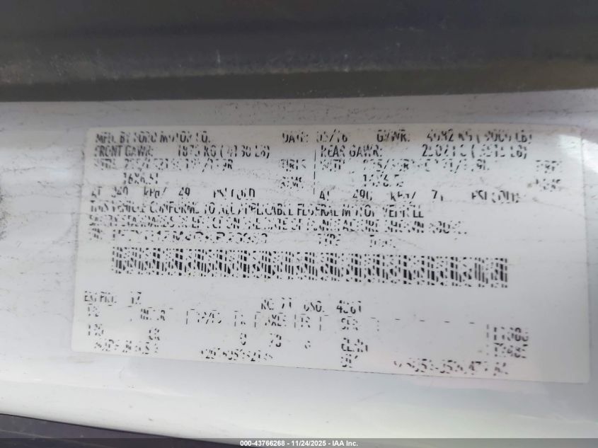 2016 Ford Transit-250 VIN: 1FTYR1ZM4GKB20953 Lot: 43766268