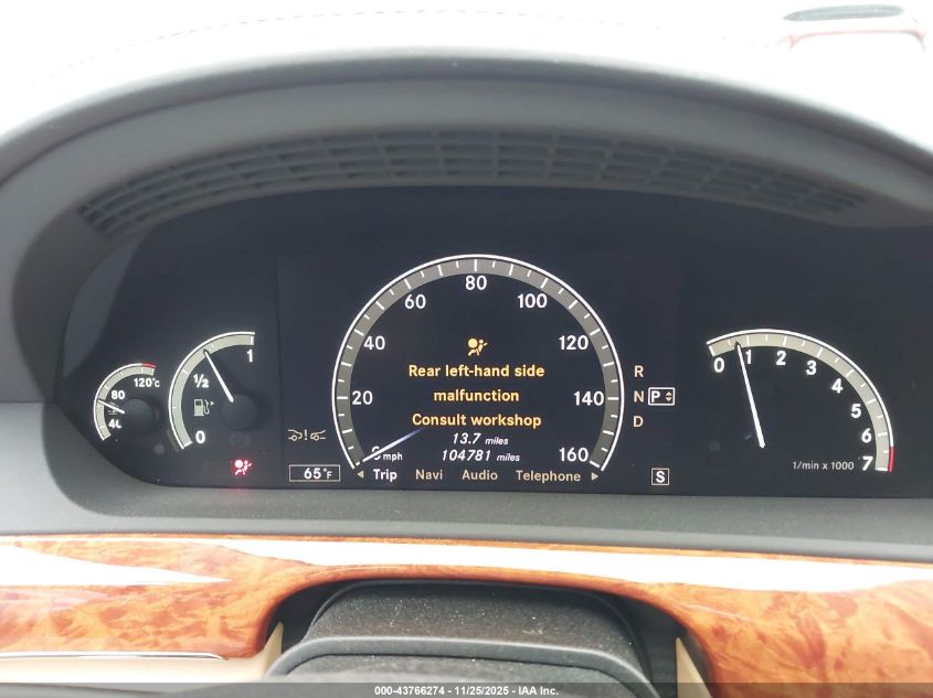 2009 Mercedes-Benz S 550 4Matic VIN: WDDNG86XX9A255661 Lot: 43766274