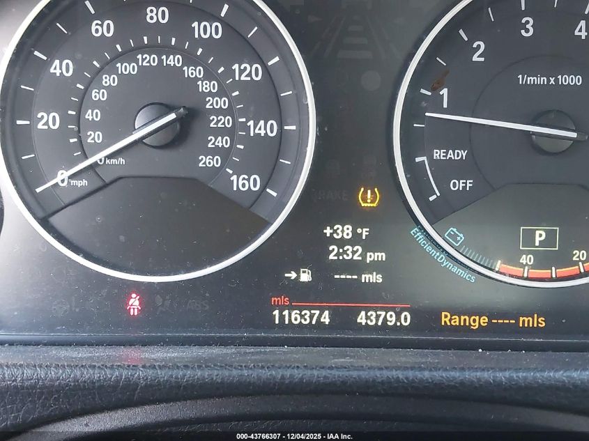 2013 BMW 328I xDrive VIN: WBA3B3C5XDF535711 Lot: 43766307