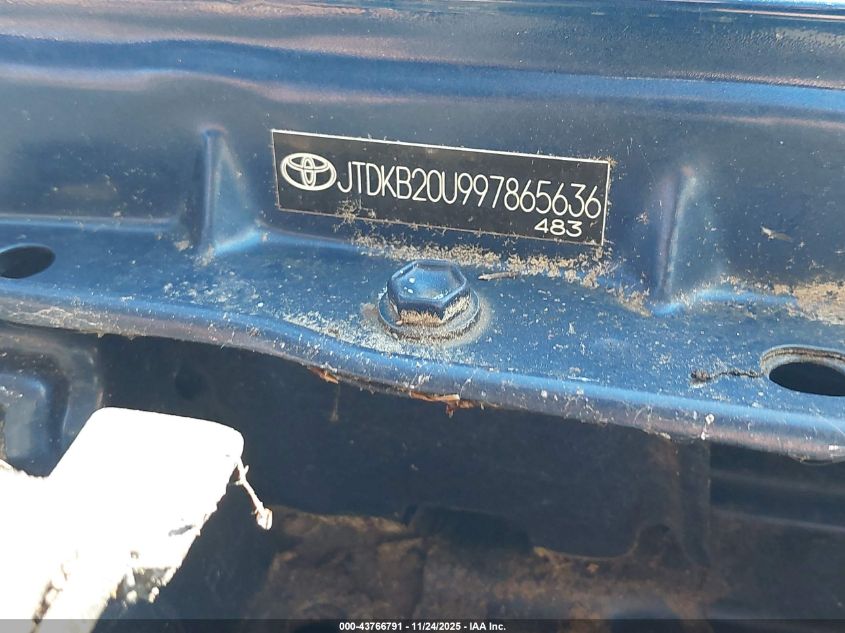 2009 Toyota Prius VIN: JTDKB20U997865636 Lot: 43766791