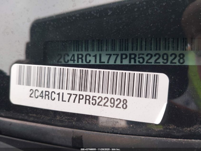 2023 Chrysler Pacifica Hybrid Touring L VIN: 2C4RC1L77PR522928 Lot: 43766809