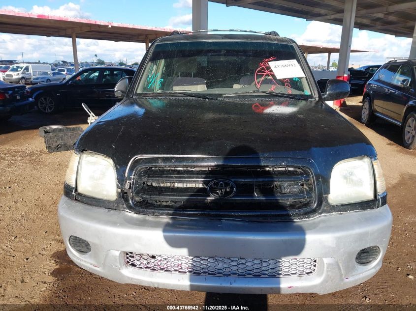 2001 Toyota Sequoia Sr5 V8 VIN: 5TDBT44A71S038396 Lot: 43766942