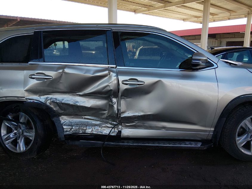 2014 Toyota Highlander Limited V6 VIN: 5TDYKRFH9ES025109 Lot: 43767713