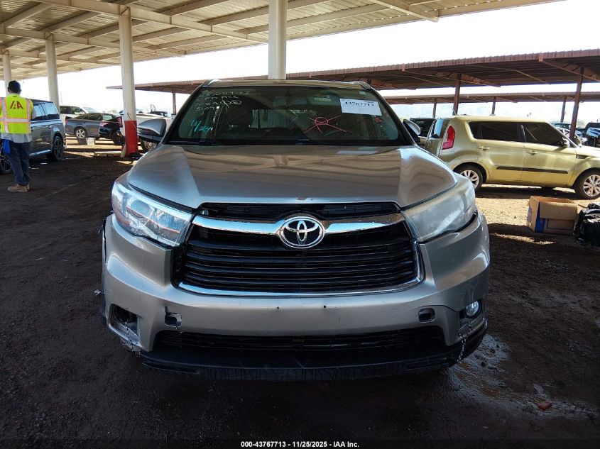 2014 Toyota Highlander Limited V6 VIN: 5TDYKRFH9ES025109 Lot: 43767713