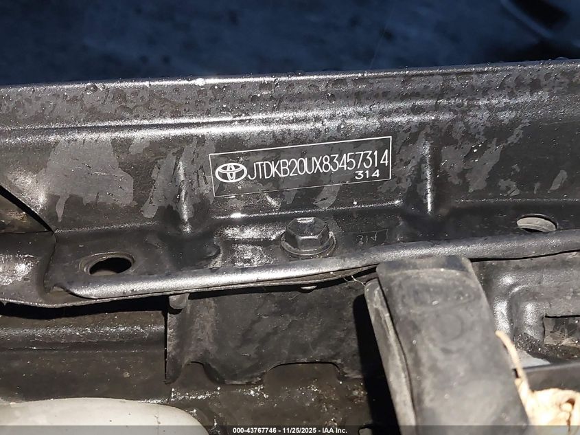 2008 Toyota Prius Touring VIN: JTDKB20UX83457314 Lot: 43767746