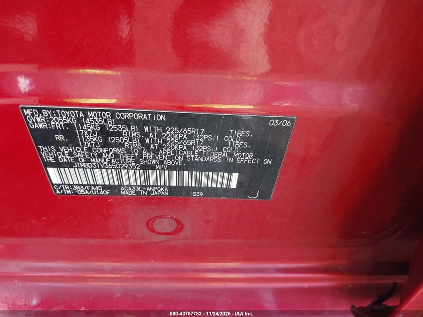 JTMBD31V365029352 2006 TOYOTA RAV 4 photo no. 9