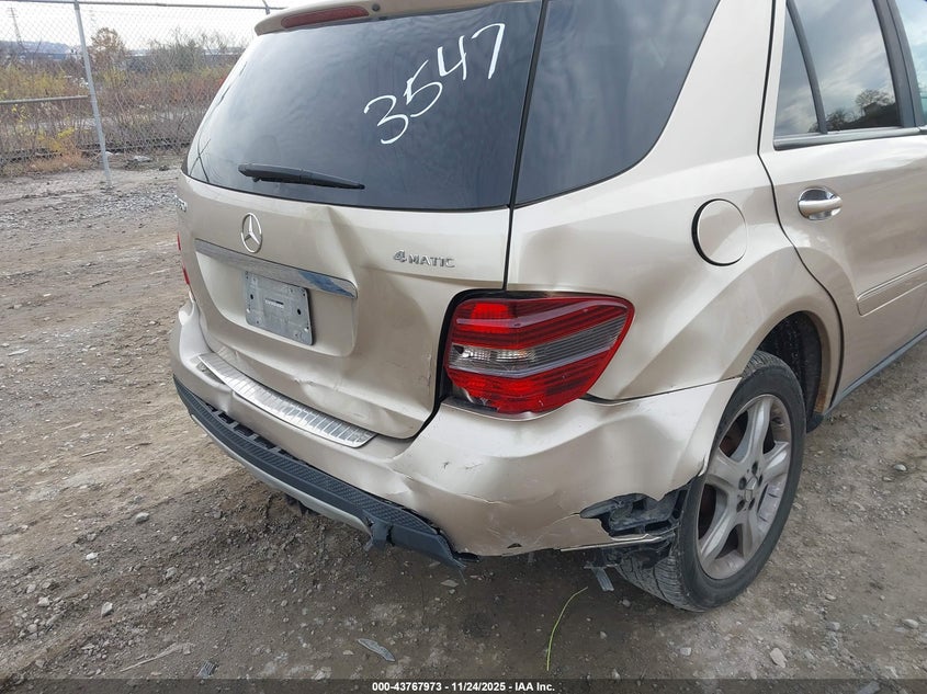 2007 Mercedes-Benz Ml 350 4Matic VIN: 4JGBB86E87A163547 Lot: 43767973