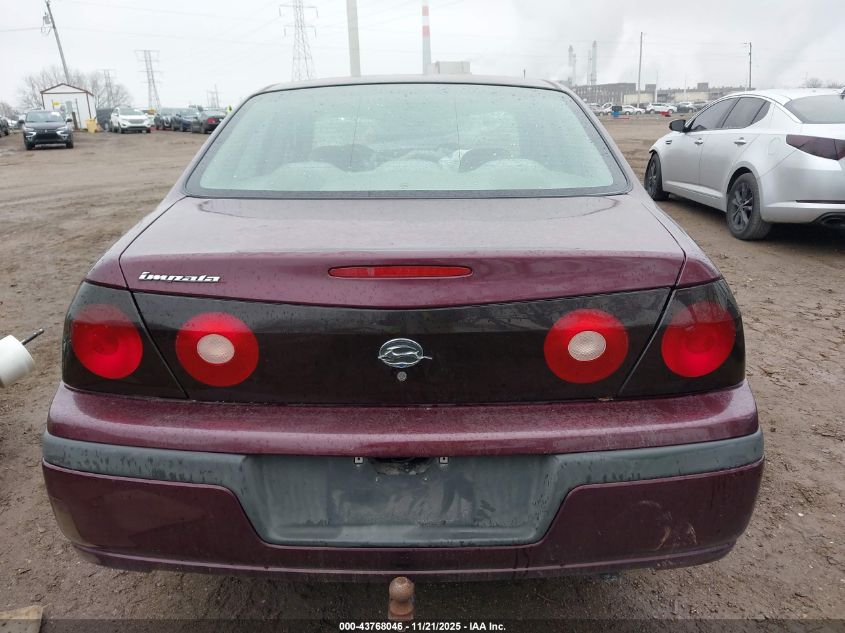 2004 Chevrolet Impala VIN: 2G1WF52E349413002 Lot: 43768046