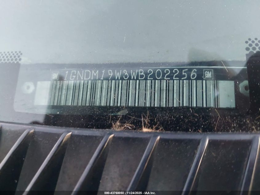 1998 Chevrolet Astro VIN: 1GNDM19W3WB202256 Lot: 43768050
