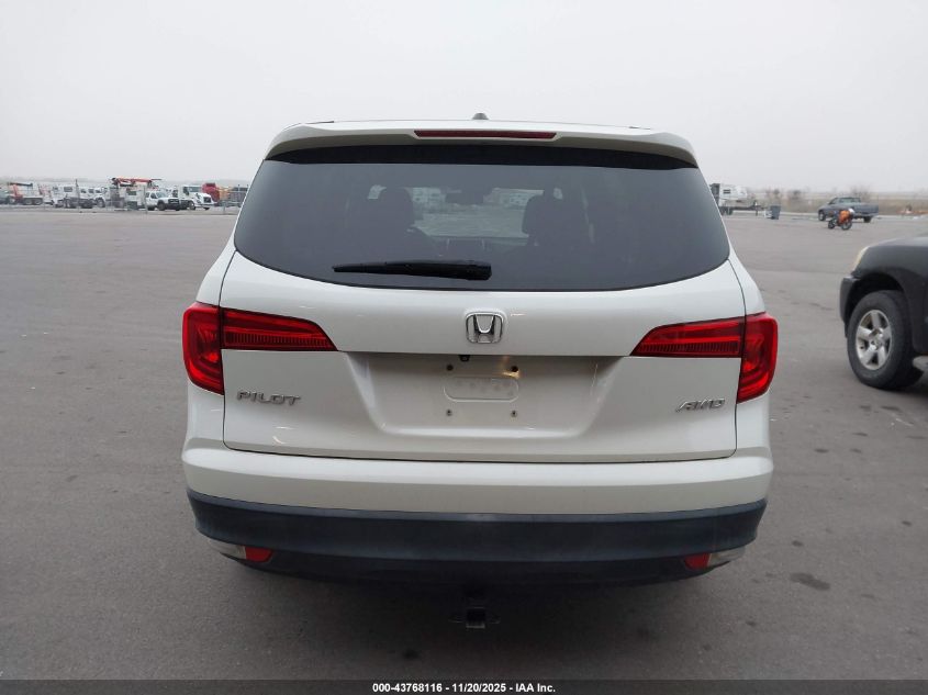 2016 Honda Pilot Ex-L VIN: 5FNYF6H63GB025967 Lot: 43768116