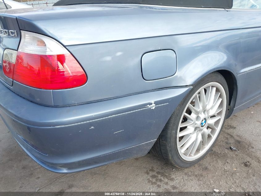 2003 BMW 330Ci VIN: WBABS53433JU98558 Lot: 43768138