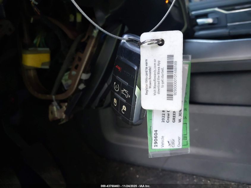 2022 Ram 3500 Laramie 4X4 8' Box VIN: 3C63RRJL2NG100630 Lot: 43768463