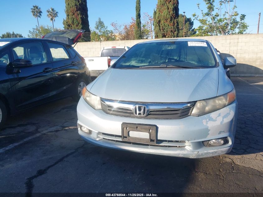 2012 Honda Civic Natural Gas VIN: 19XFB5F57CE000576 Lot: 43768544