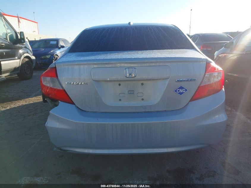 2012 Honda Civic Natural Gas VIN: 19XFB5F57CE000576 Lot: 43768544