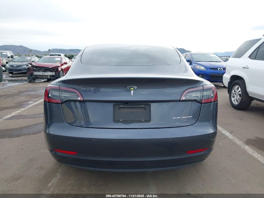 2022 Tesla Model 3 Long Range Dual Motor All-Wheel Drive VIN: 5YJ3E1EB7NF332363 Lot: 43768794