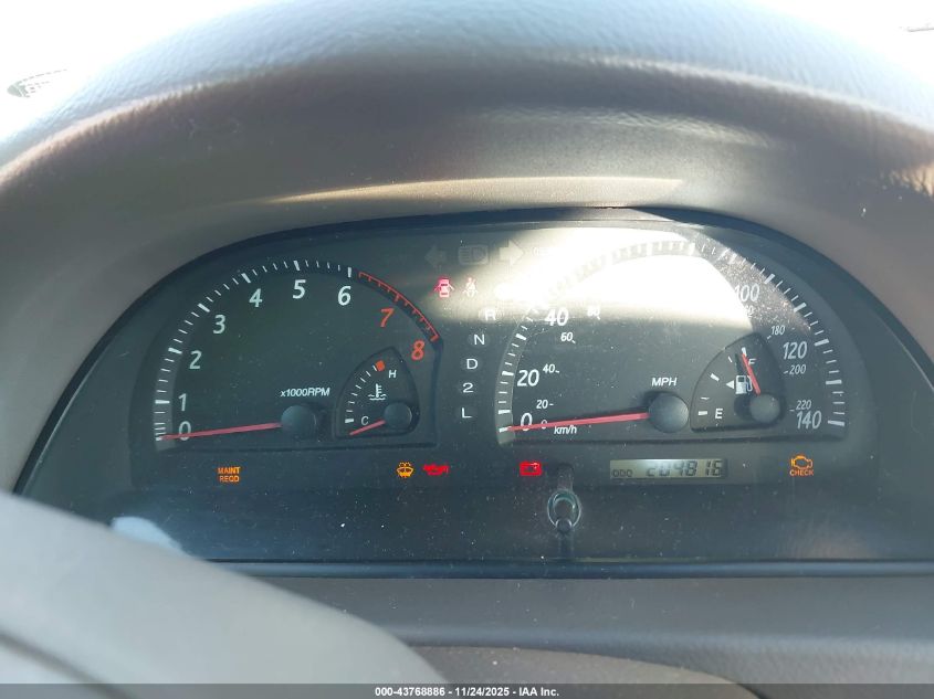 2002 Toyota Camry VIN: ZT1BE32K82U062022 Lot: 43768886