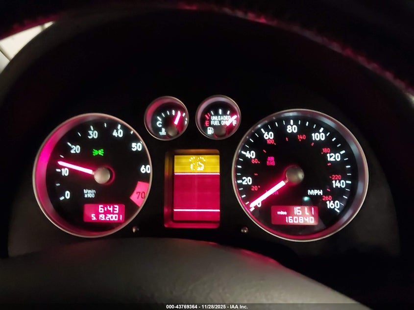 2001 Audi Tt VIN: TRUWT28N811036808 Lot: 43769364