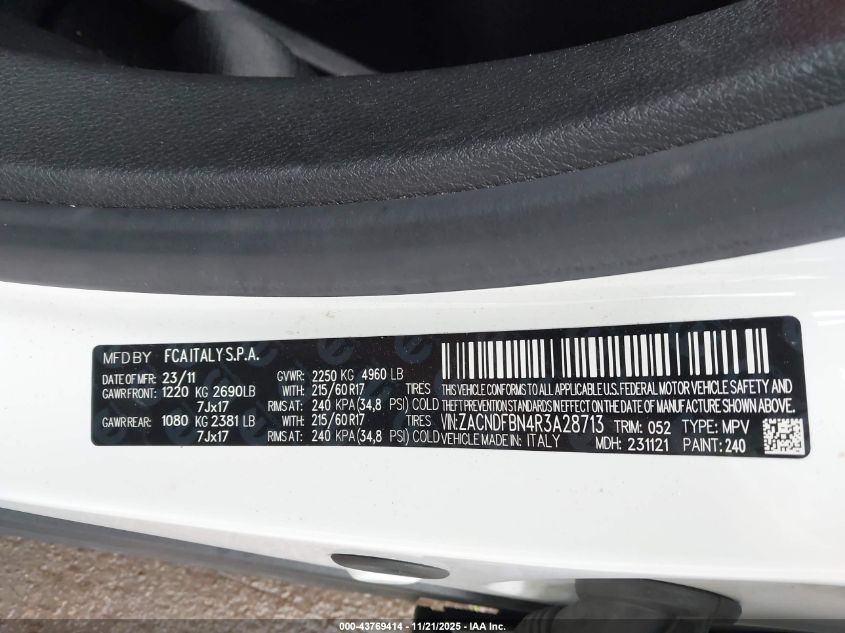 2024 Dodge Hornet Gt Plus Awd VIN: ZACNDFBN4R3A28713 Lot: 43769414