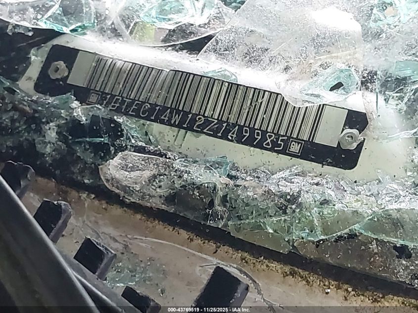 2002 GMC Sierra 1500 Sl VIN: 1GTEC14W12Z149985 Lot: 43769519