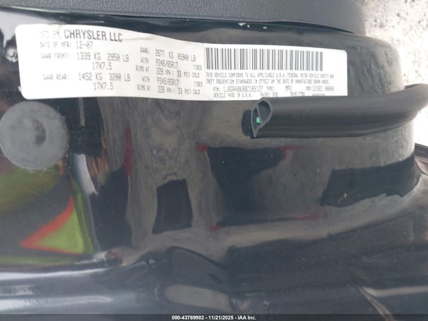 2008 Jeep Grand Cherokee Laredo VIN: 1J8GR48K88C185127 Lot: 43769902