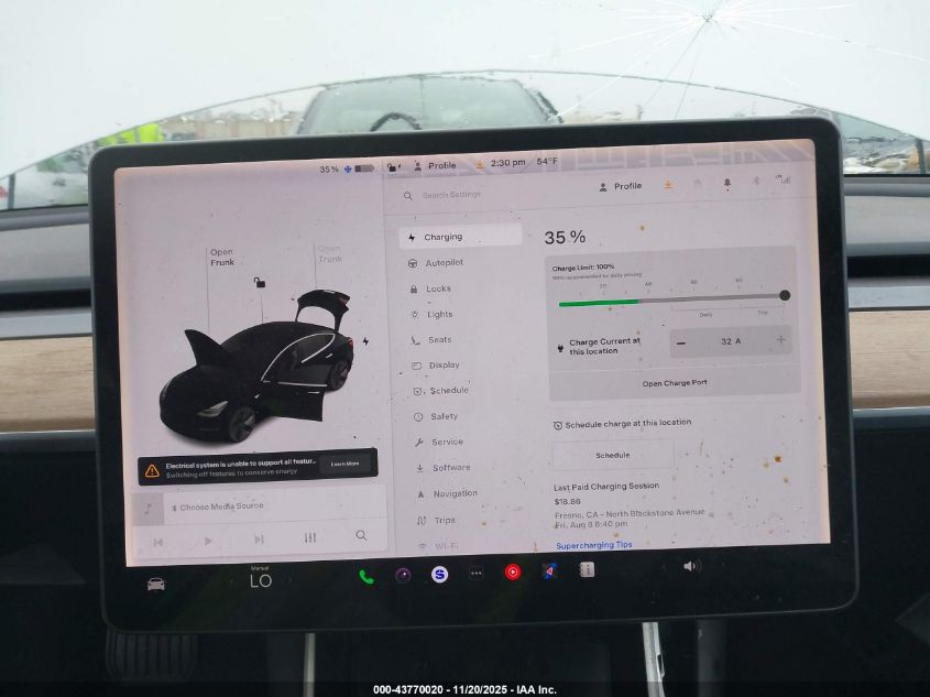 2020 Tesla Model 3 Standard Range Plus Rear-Wheel Drive/Standard Range Rear-Wheel Drive VIN: 5YJ3E1EA5LF659834 Lot: 43770020