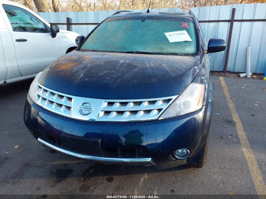 2007 Nissan Murano Sl VIN: JN8AZ08W17W656299 Lot: 43770108