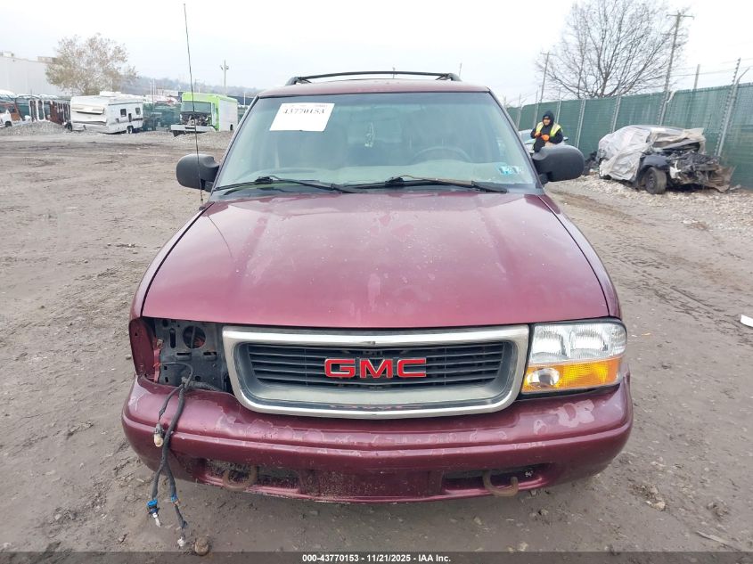 2001 GMC Jimmy Sle VIN: 1GKDT13W812207986 Lot: 43770153