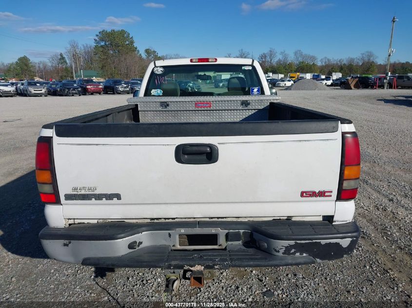 2007 GMC Sierra 1500 Classic Work Truck VIN: 3GTEC14X37G200502 Lot: 43770178