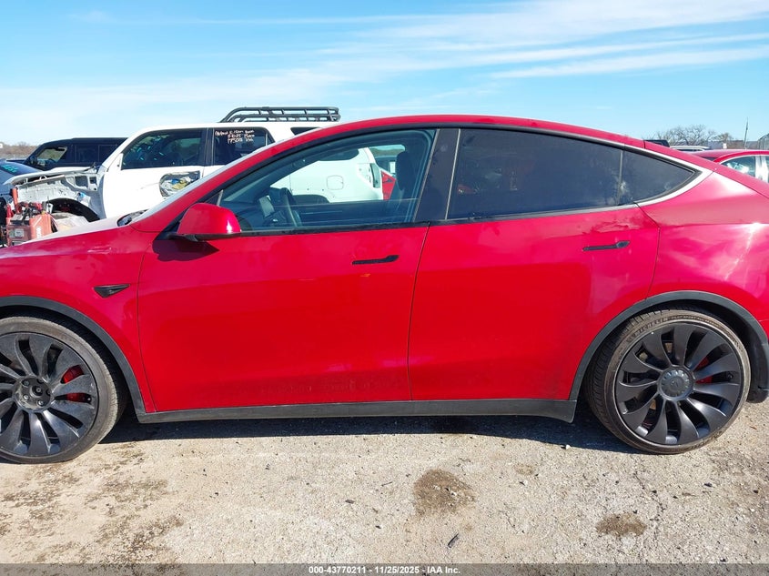 2023 Tesla Model Y Performance Dual Motor All-Wheel Drive VIN: 7SAYGDEF4PF777542 Lot: 43770211