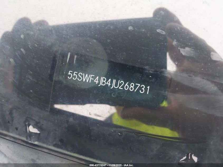 2018 Mercedes-Benz C 300 VIN: 55SWF4JB4JU268731 Lot: 43770247