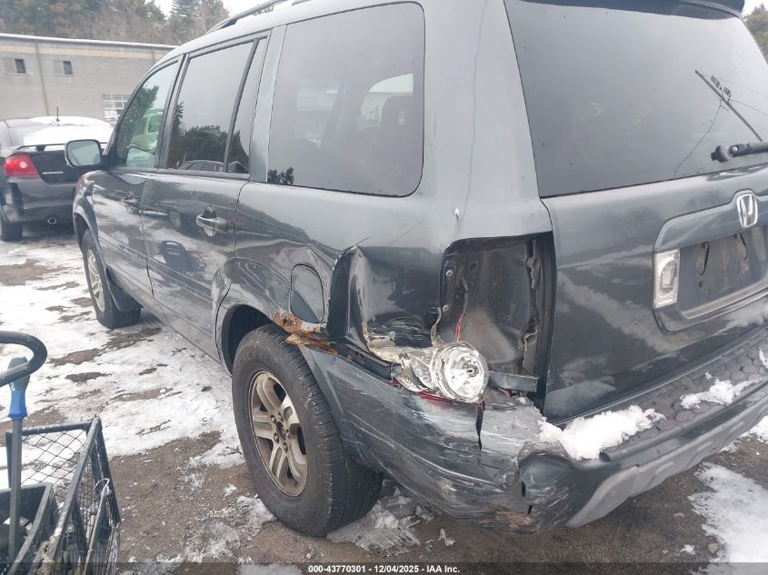 2005 Honda Pilot Ex-L VIN: 2HKYF18525H500484 Lot: 43770301