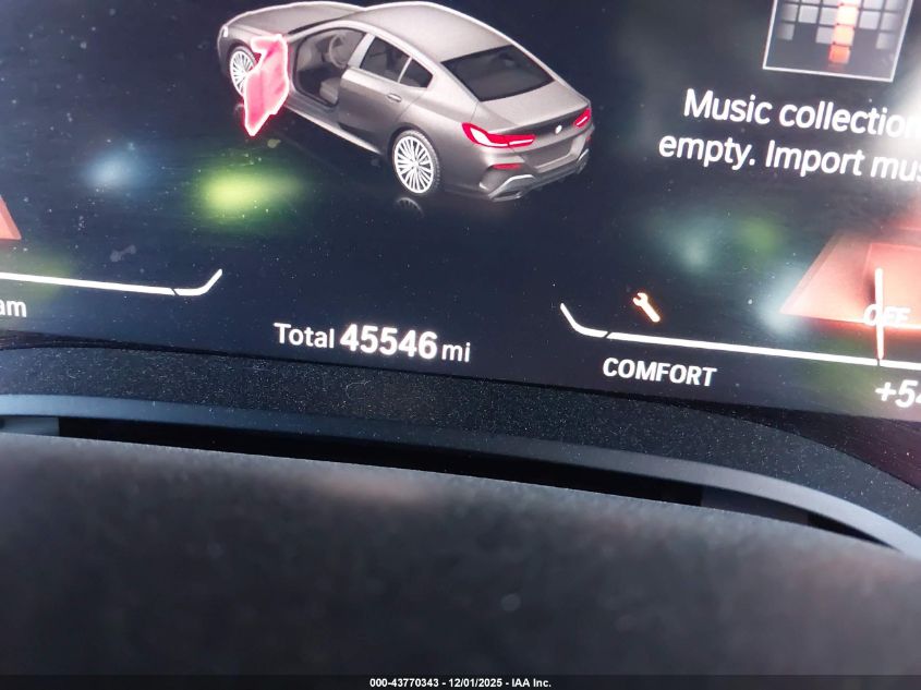 2020 BMW M850I Gtan Coupe xDrive VIN: WBAGV8C03LCD97829 Lot: 43770343