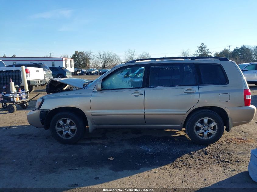 2005 Toyota Highlander V6 VIN: JTEDP21A550048838 Lot: 43770757